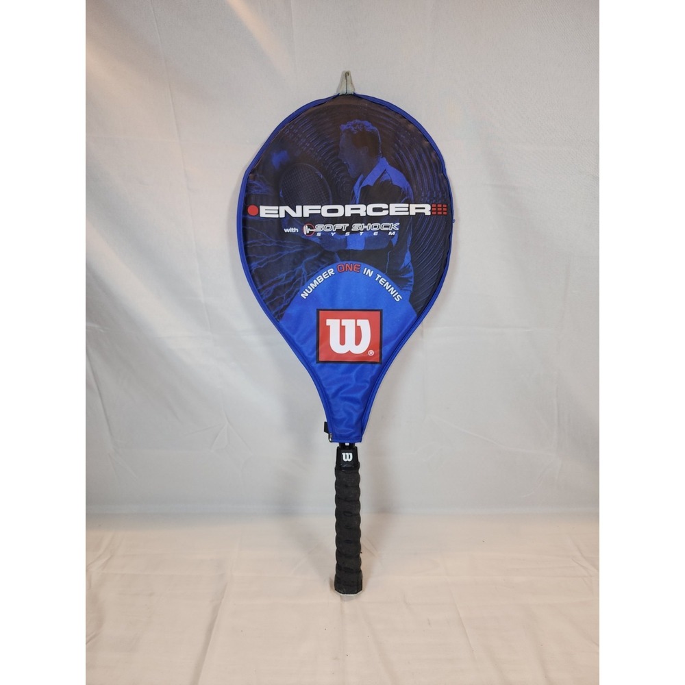 Wilson Enforcer  27 TENNIS RACKET w/ Soft Shock Grip L2 4 1/4 and Cover New?